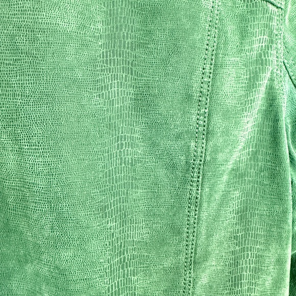 Blink Green Suede Jacket Sz M - Picture 4 of 6